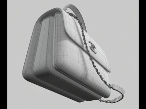 Small flap bag with top handle 3D Model