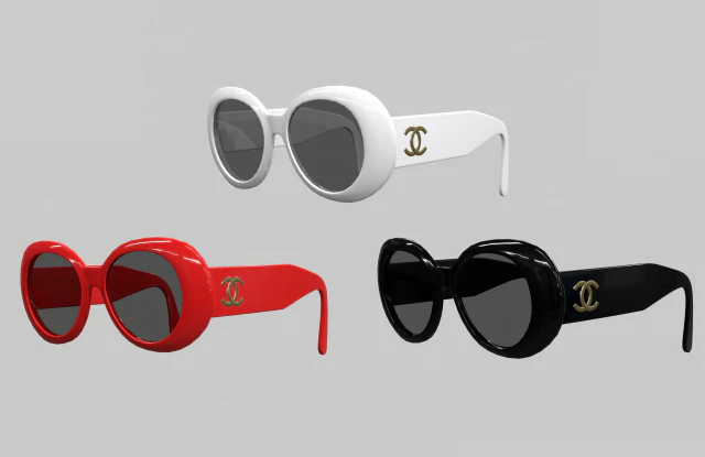 Sunglasses eye wear 3D Model .c4d .max .obj .3ds .fbx .stl .blend 