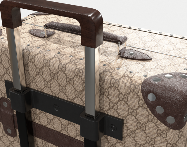 gucci globe trotter gg canvas luggage suitcase 3D