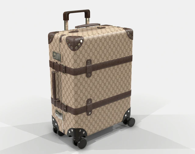 Globe-trotter gg canvas luggage suitcase 3D Model .c4d .max .obj .3ds .fbx .stl .blend 