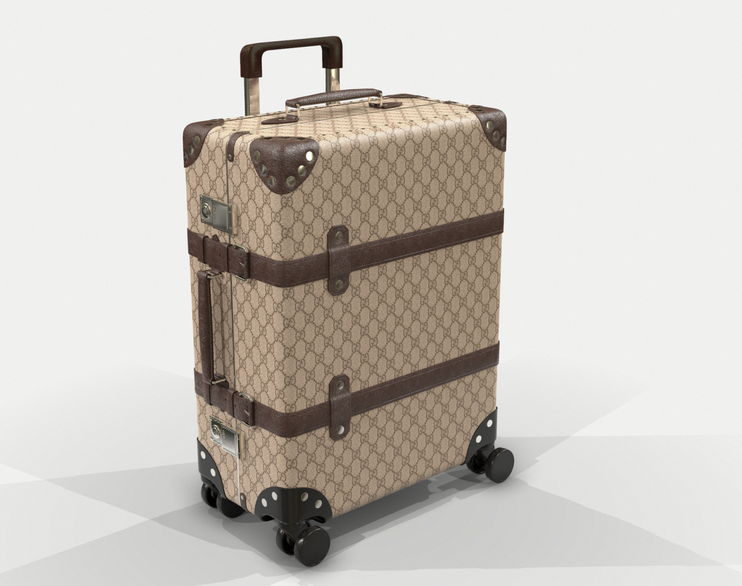 gucci globe-trotter gg canvas luggage suitcase 3D Model in Clothing 3DExport