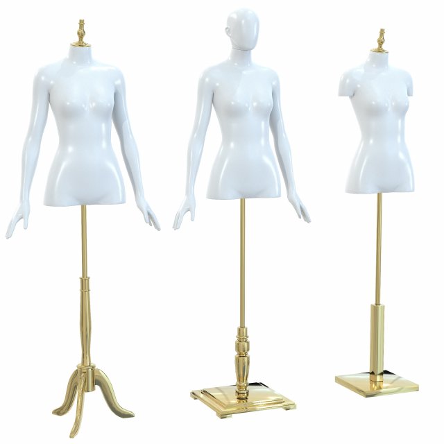 Mannequin Woman Stand Model For Shop 3D Model .c4d .max .obj .3ds .fbx .stl .blend 