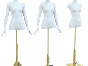 Mannequin Woman Stand Model For Shop 3D Model