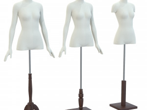 Mannequin Woman Stand Model For Shop 3D Model