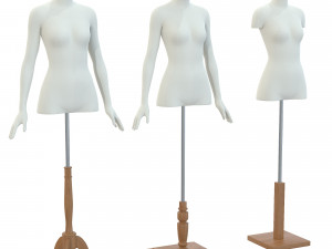Mannequin Woman Stand Model For Shop 3D Model