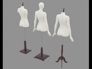 Mannequin Woman Stand Model For Shop 3D Model