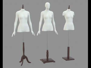 Mannequin Woman Stand Model For Shop 3D Model