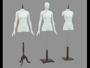 Mannequin Woman Stand Model For Shop 3D Model
