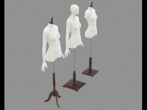 Mannequin Woman Stand Model For Shop 3D Model