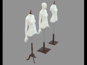 Mannequin Woman Stand Model For Shop 3D Model