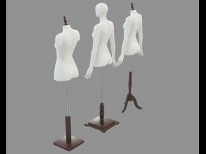 Mannequin Woman Stand Model For Shop 3D Model