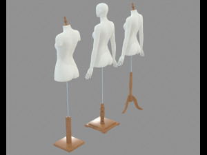Mannequin Woman Stand Model For Shop 3D Model