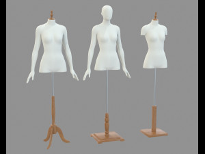 Mannequin Woman Stand Model For Shop 3D Model