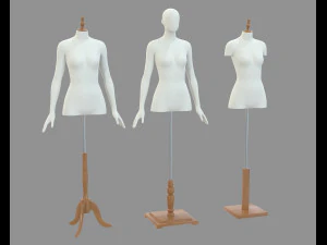 Mannequin Woman Stand Model For Shop 3D Model