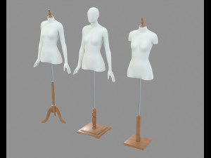 Mannequin Woman Stand Model For Shop 3D Model