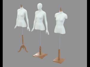 Mannequin Woman Stand Model For Shop 3D Model