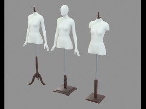 Mannequin Woman Stand Model For Shop 3D Model