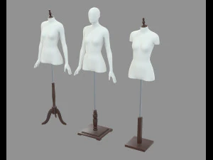 Mannequin Woman Stand Model For Shop 3D Model