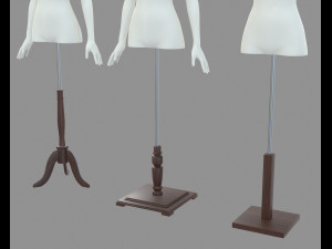 Mannequin Woman Stand Model For Shop 3D Model