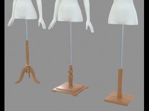 Mannequin Woman Stand Model For Shop 3D Model