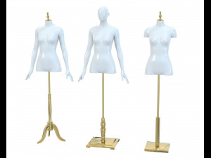 Mannequin Woman Stand Model For Shop 3D Model