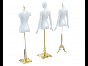 Mannequin Woman Stand Model For Shop 3D Model
