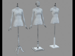 Mannequin Woman Stand Model For Shop 3D Model