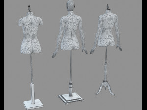 Mannequin Woman Stand Model For Shop 3D Model