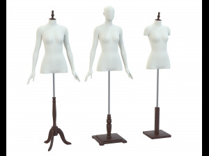 Mannequin Woman Stand Model For Shop 3D Model