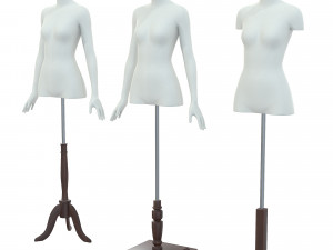 Mannequin Woman Stand Model For Shop 3D Model