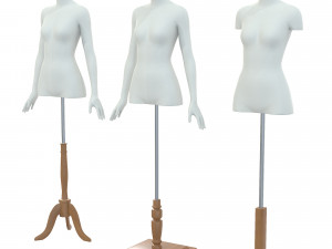 Mannequin Woman Stand Model For Shop 3D Model