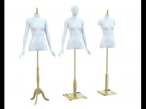 Mannequin Woman Stand Model For Shop 3D Model