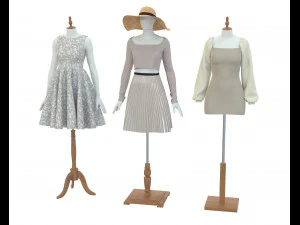Mannequin Woman Cloth Model For Shop vol5 3D Model