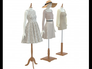 Mannequin Woman Cloth Model For Shop vol5 Model 3D