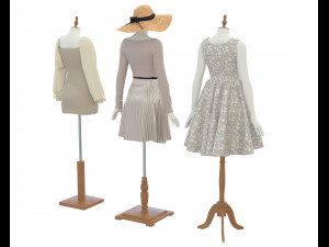 Mannequin Woman Cloth Model For Shop vol5 Model 3D