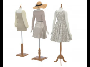 Mannequin Woman Cloth Model For Shop vol5 3D Model