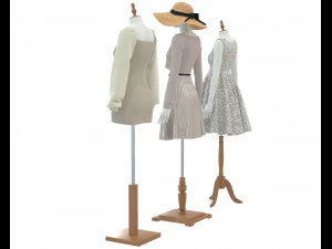 Mannequin Woman Cloth Model For Shop vol5 3D Model