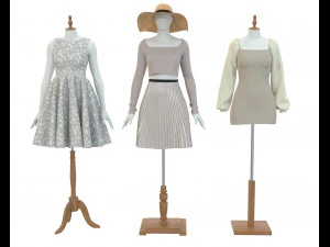 Mannequin Woman Cloth Model For Shop vol5 3D Model