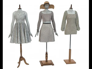 Mannequin Woman Cloth Model For Shop vol5 3D Model