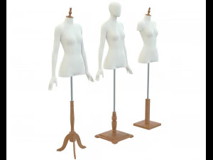 Mannequin Woman Cloth Model For Shop vol5 3D Model