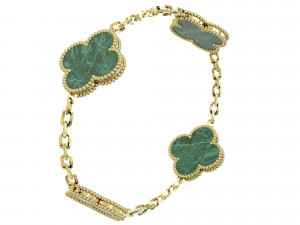 Clover Gold and Silver Braslet Modelo 3D