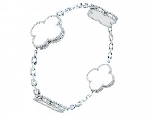 Clover Gold and Silver Braslet Modelo 3D