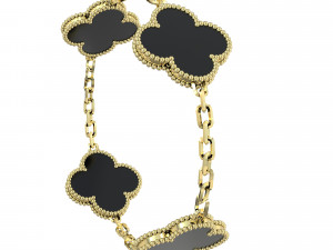 Clover Gold and Silver Braslet Modelo 3D