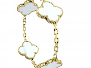 Clover Gold and Silver Braslet Modelo 3D