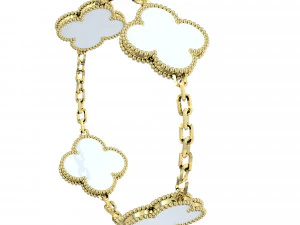 Clover Gold and Silver Braslet 3D Model