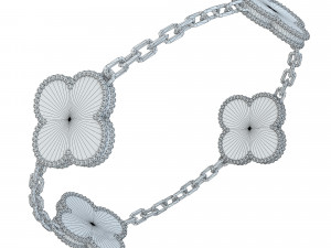 Clover Gold and Silver Braslet Modelo 3D