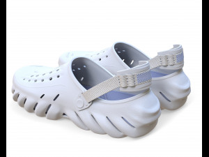 Echo Clog Sandals Shoes Modello 3D