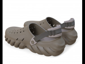 Echo Clog Sandals Shoes Modello 3D