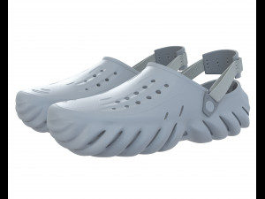 Echo Clog Sandals Shoes Modello 3D