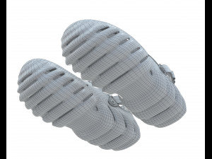 Echo Clog Sandals Shoes Modello 3D